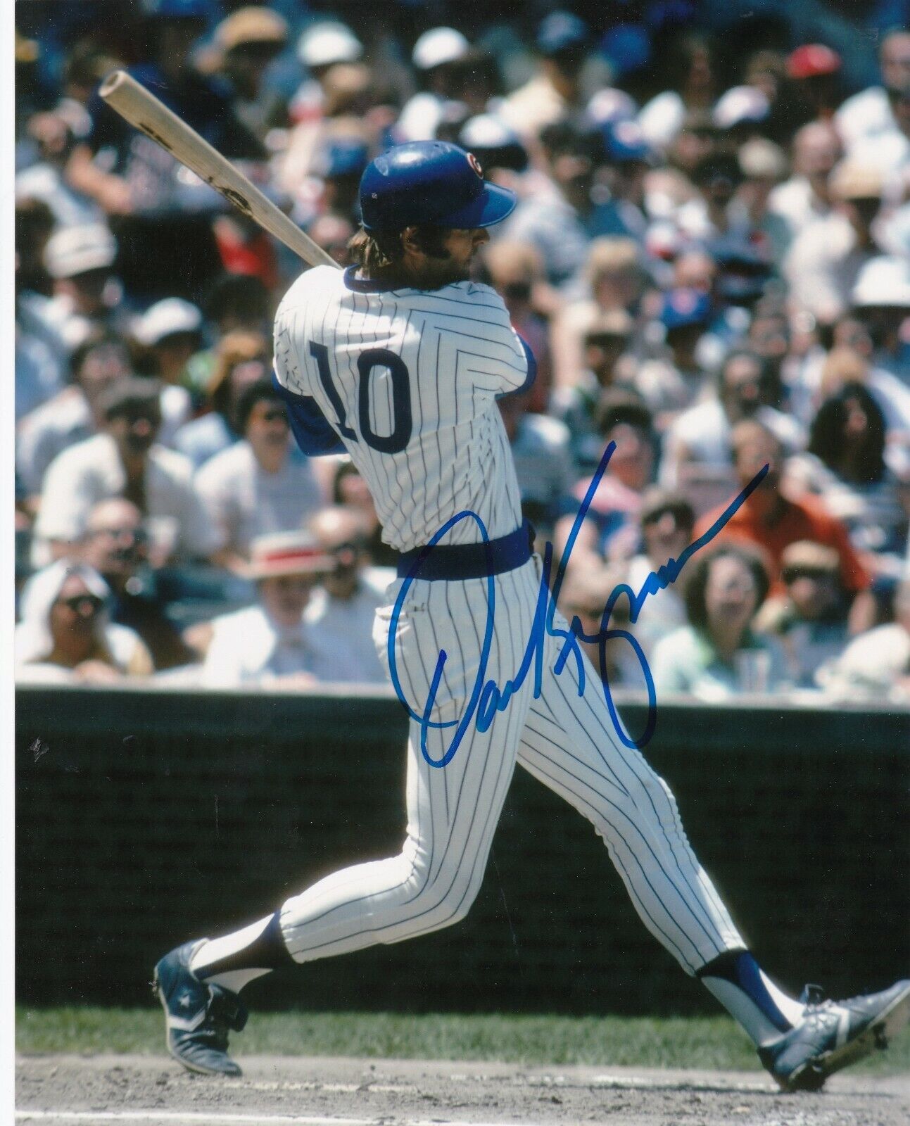 DAVE KINGMAN CHICAGO CUBS COLOR ACTION SIGNED 8x10