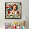 Retro Billboard-11CT Stamped Cross Stitch 40*40cm/15.75*15.75in tapestrymarket