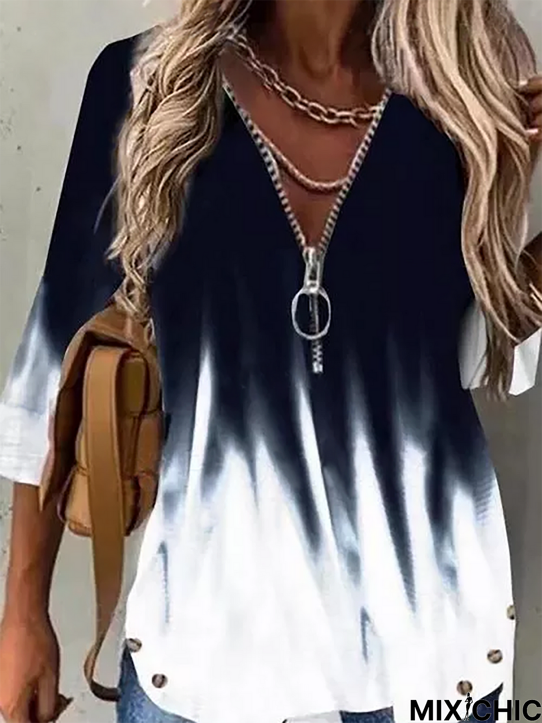 Ombre Casual Tunic Top