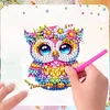 (US Local)6Pcs Diamond Painting Refrigerator Magnets Diamond Art Kits for Adults (Owl)