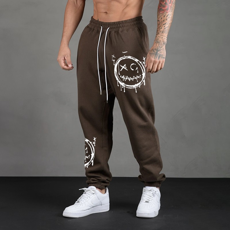Faded Emoji GRAPHIC PRINT JOGGERS