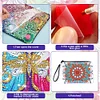 Diamond Painting Mandala Single Side PU Cosmetic Bag Ladies Clutch