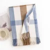 Classic Plaid Autumn Winter Tassel Shawl Scarf