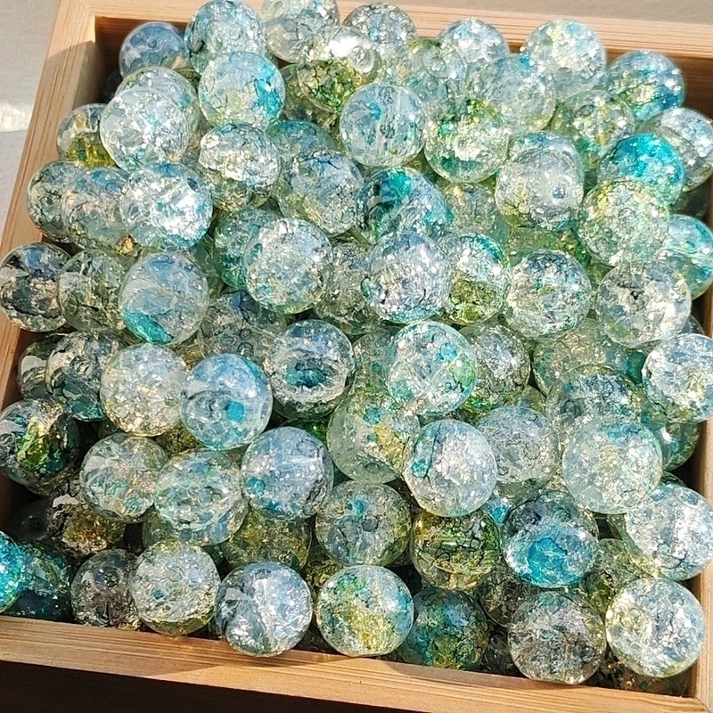 50 Pieces High Quality 8/10mm Protein Jade Broken Water Dyed Glass Bead DIY Handmade Glass Paint Beads Round Beads String Beads Materials