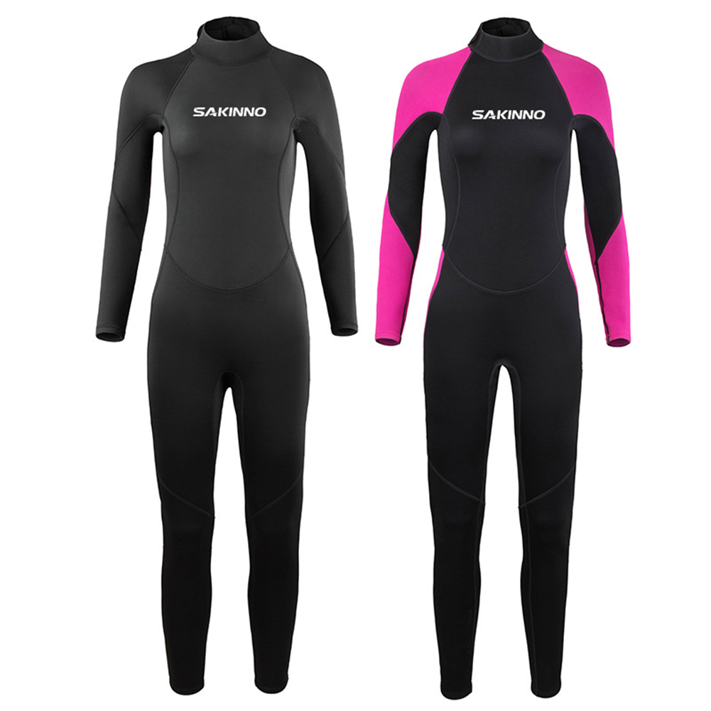 

SAKINNO Women Water Sport Wetsuit One Piece Surfing Diving Suit, Watermelon red, 501 Original