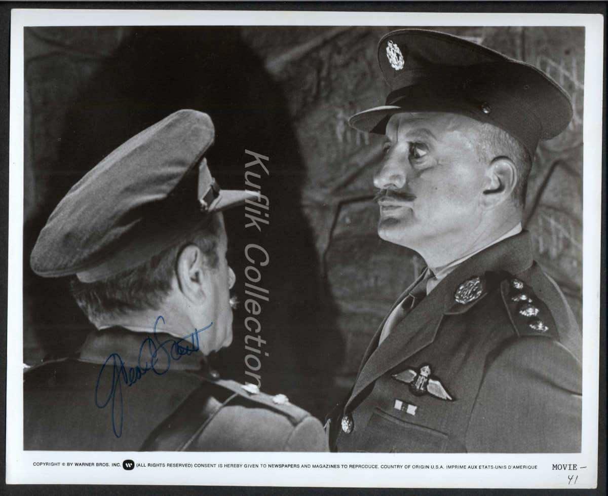 George C. Scott - Signed Vintage Celebrity Autograph Photo Poster painting - Patton