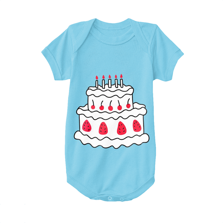 Cake, Birthday Baby Onesie