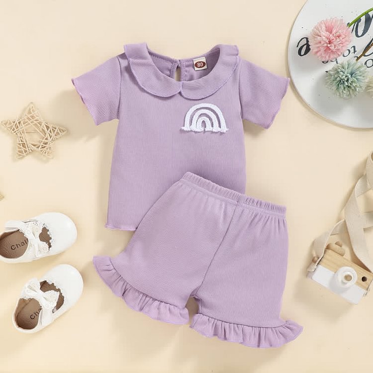 Toddler Rainbow Tee and Shorts Set