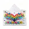 DIY Diamond Painting Creative Design Leather Handmade Tissue Holder Rhinestones Decorative Tissue Box Craft Kits