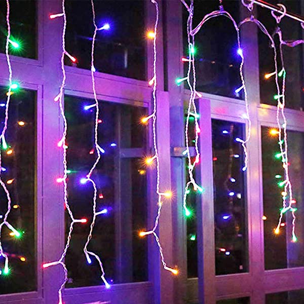 Led Icicle Lights Outdoor Christmas Decorations Lights 400LED 8 Modes