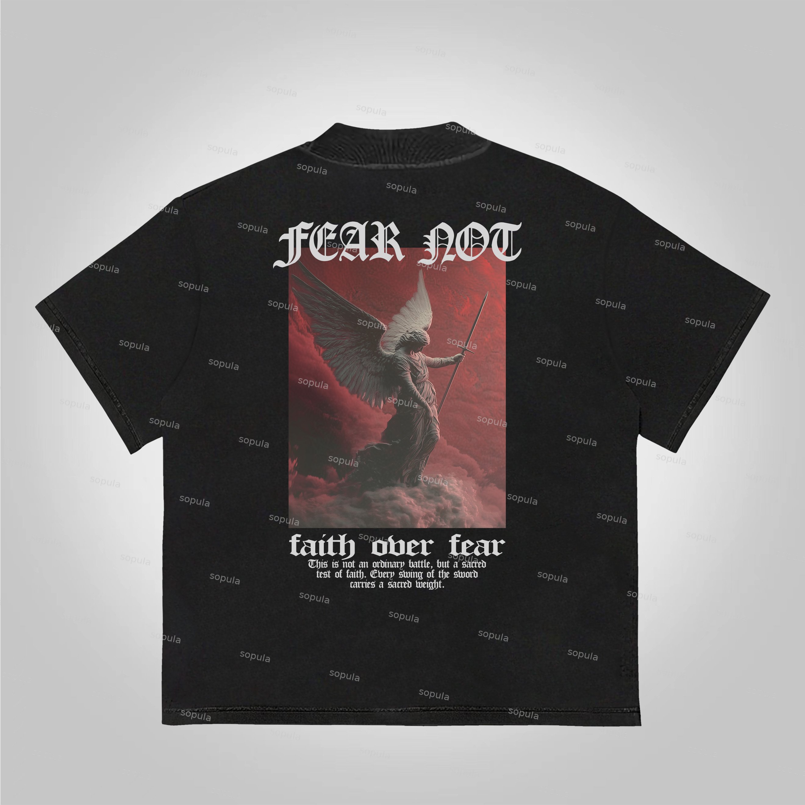 Sopula Fear Not-Faith Over Fear Print Graphic Cotton T-Shirt