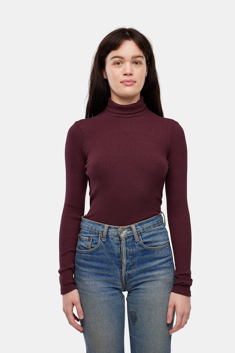 Sweater Rib Turtleneck