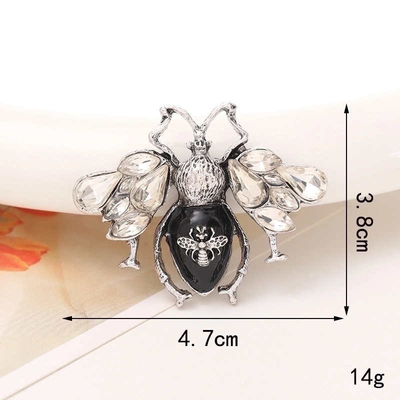 Minimalist Bee Alloy Inlay Rhinestones Jewelry Accessories