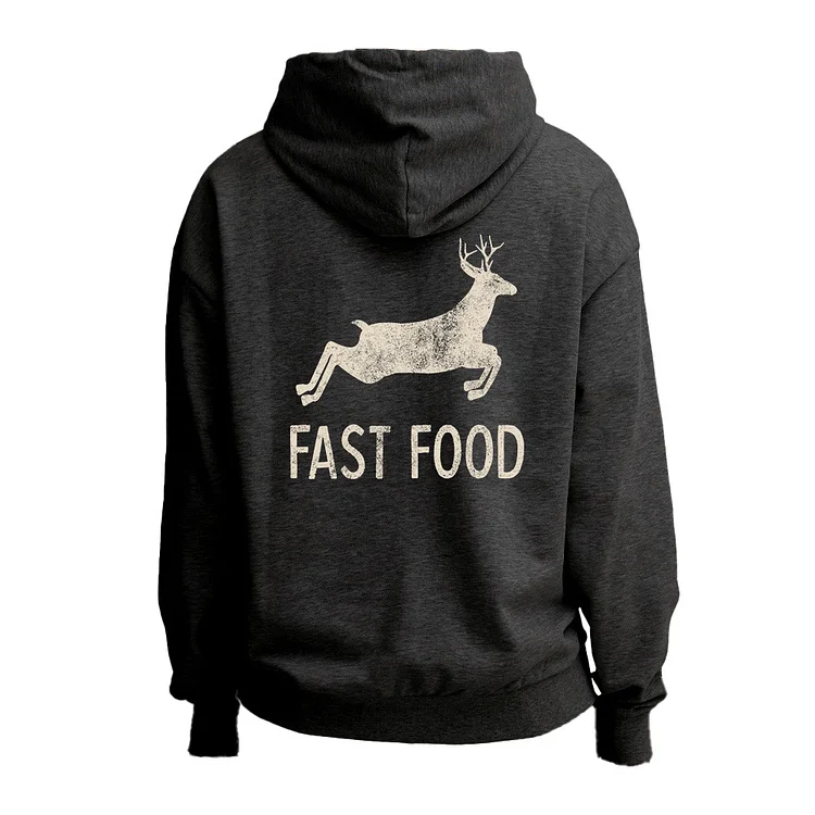Fast Food Funny Men Hunting Zipper Hoodie