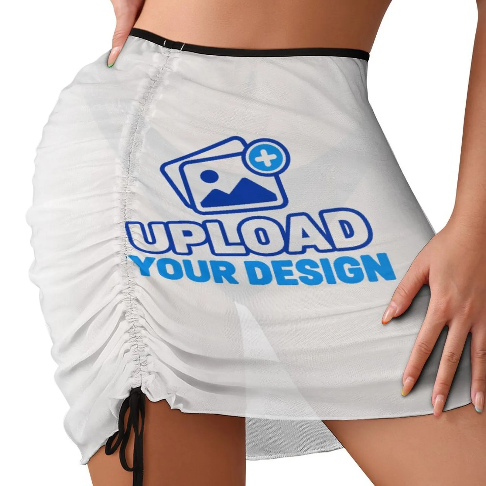 Stretch Mesh Beach Cover-Up Skirt &ndash; personalized print product image 7