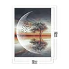 Full Embroidery Moon and Tree Stamped Cross Stitch 3-Strand 11CT (szx850)