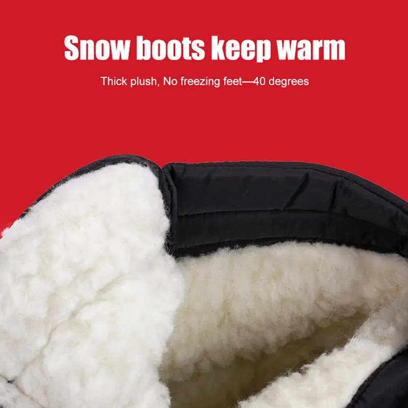 High quality Men Boots Winter Shoes Men Ankle Boots Waterproof Non-slip Warm Fur Flat Men Snow Boots big size 36-47 кроссовки