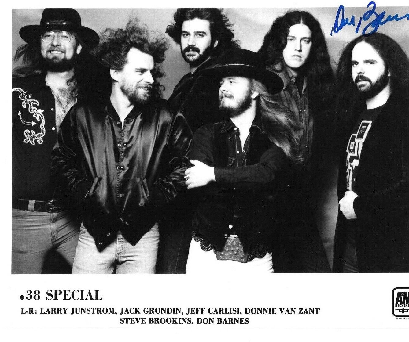 * DON BARNES * signed 8x10 Photo Poster painting * 38 SPECIAL * PROOF * 12