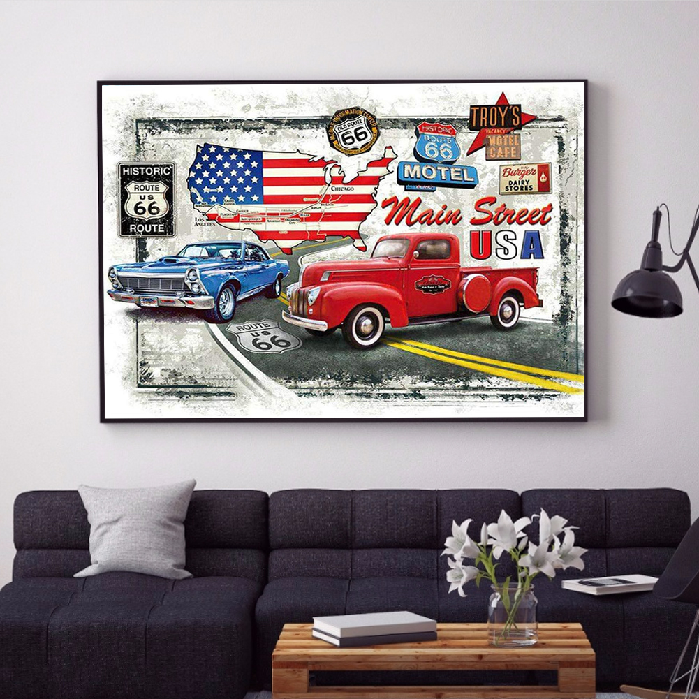 

(Multi-Size) The Mystery of Highway 66 - Round/Square Drill Diamond Painting - 30*40CM, Square diamond 30*40cm, 501 Original