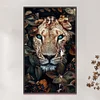 >SALE<Full Embroidery Eco-cotton Thread 11CT Printed Leopard Cross Stitch Kit 40x65cm