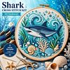 Ocean Animals Stamped Needlework Cross Stitch Kit 14CT tapestrymarket