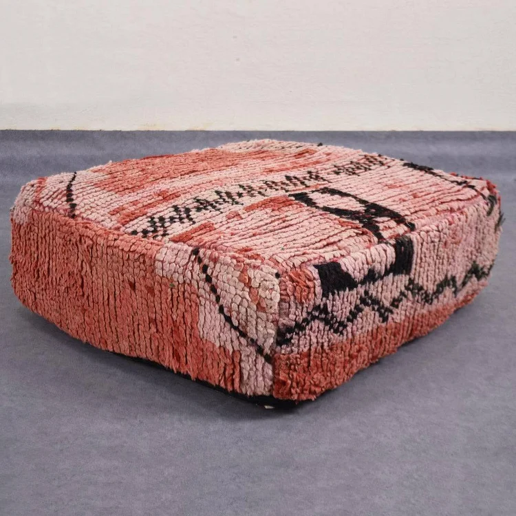 Moroccan Vintage Wool Floor Cushion Cover