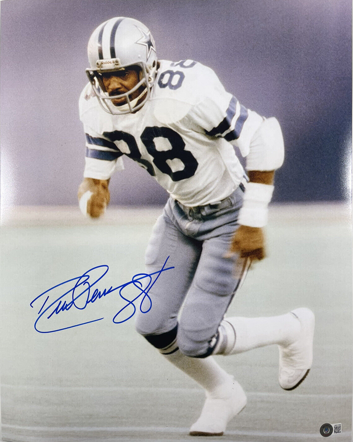 DREW PEARSON SIGNED 16x20 Photo Poster painting DALLAS COWBOYS BAS WITNESS COA #WQ51484