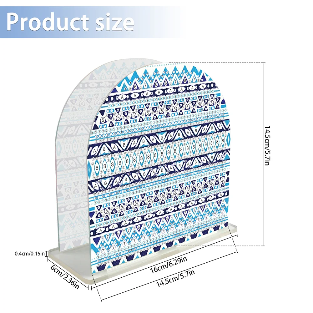 DIY Acrylic Mandala Diamond Painting Napkin Rack Decor for Home Office Decor