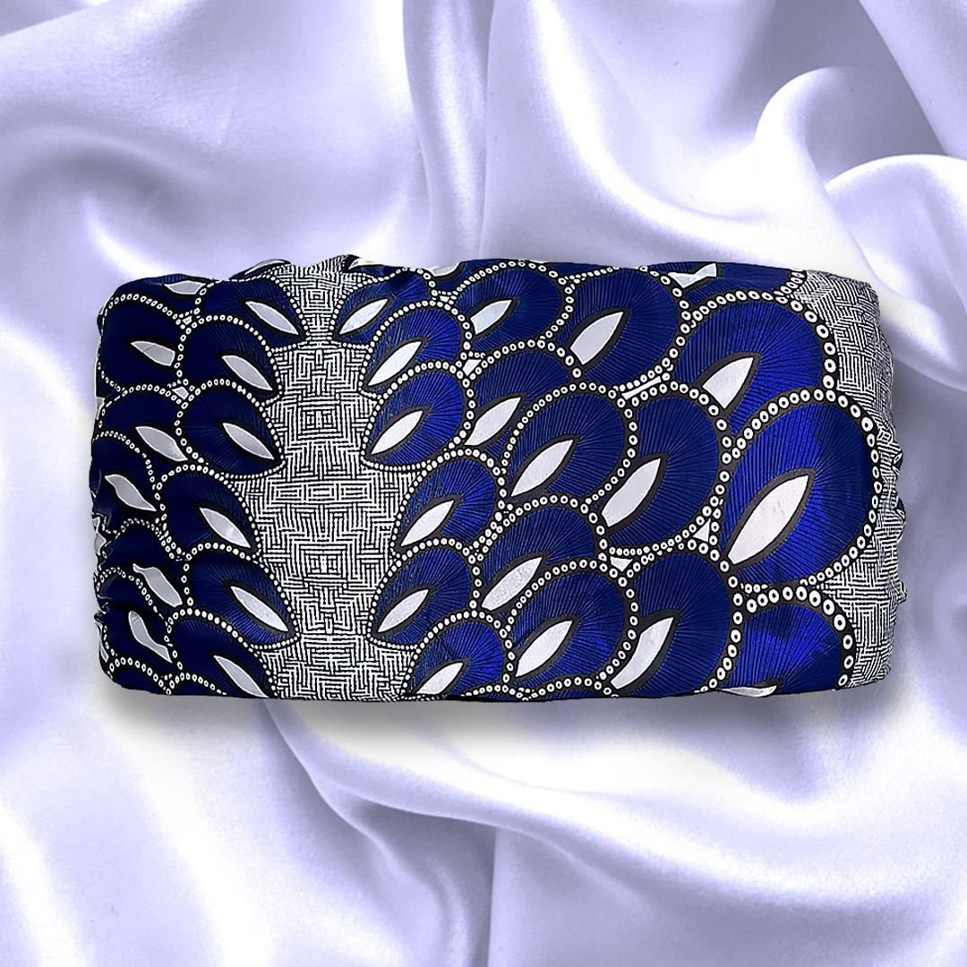 Reversible Bilayer Satin Pillow Bonnet-Peafowl