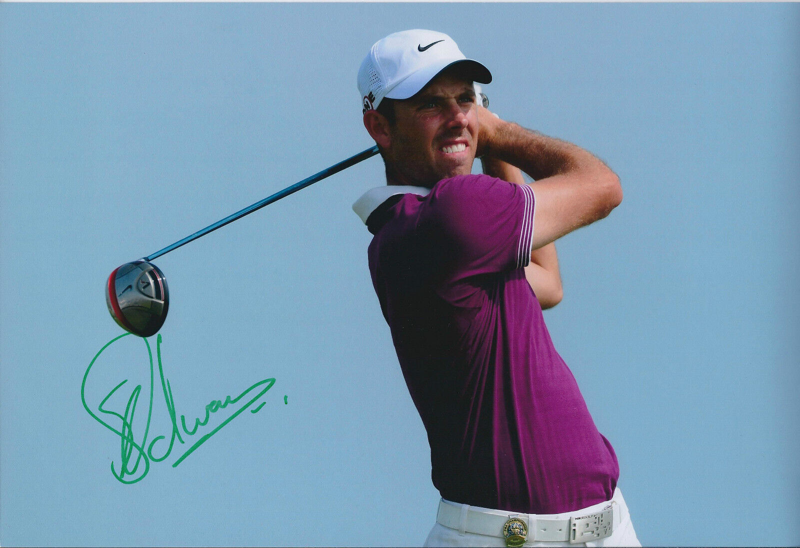 Charl Schwartzel SIGNED 12x8 Photo Poster painting AFTAL Autograph COA Masters Nike GOLF