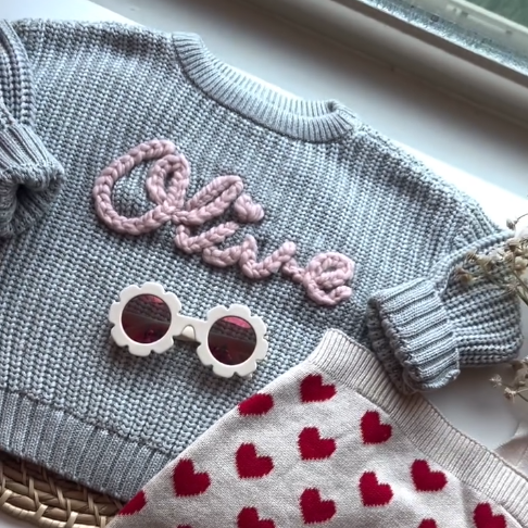 DIY Name Embroidery Sweater Kit 
