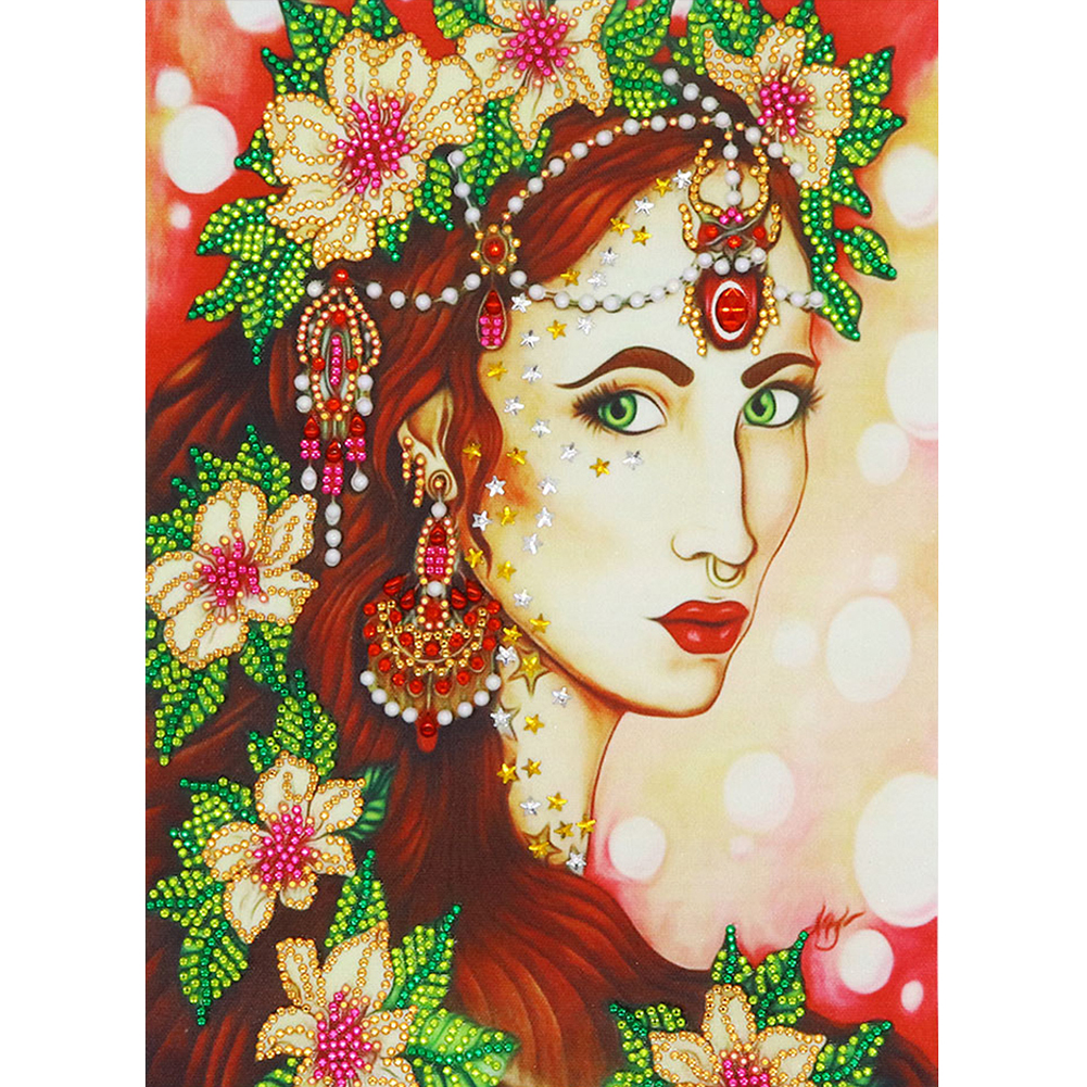 

30*40CM - Special Shaped Diamond Painting - Beauty, 501 Original