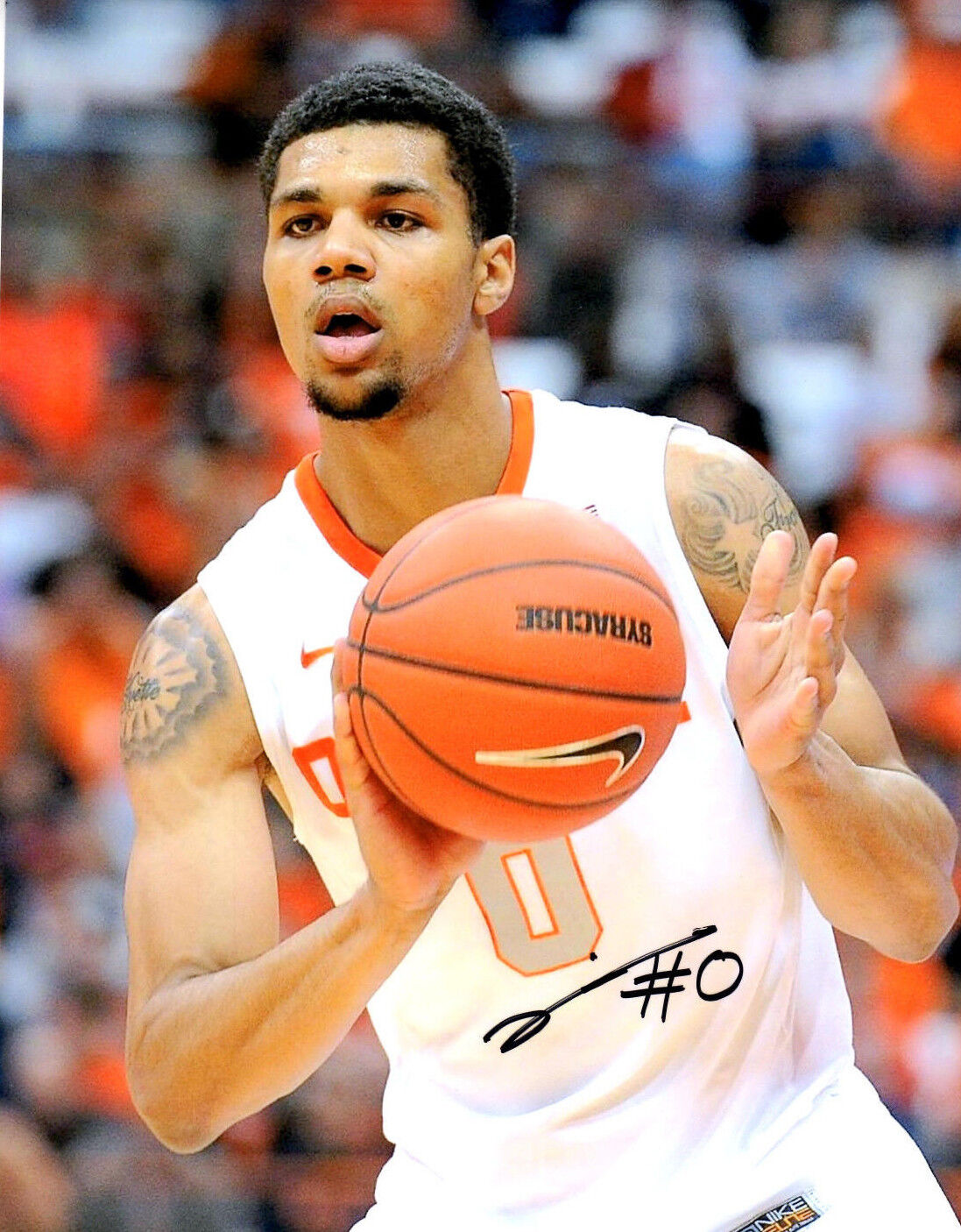 Michael Gbinije Autograph Signed Photo Poster painting 8x10 Syracuse Orange Detroit Pistons b