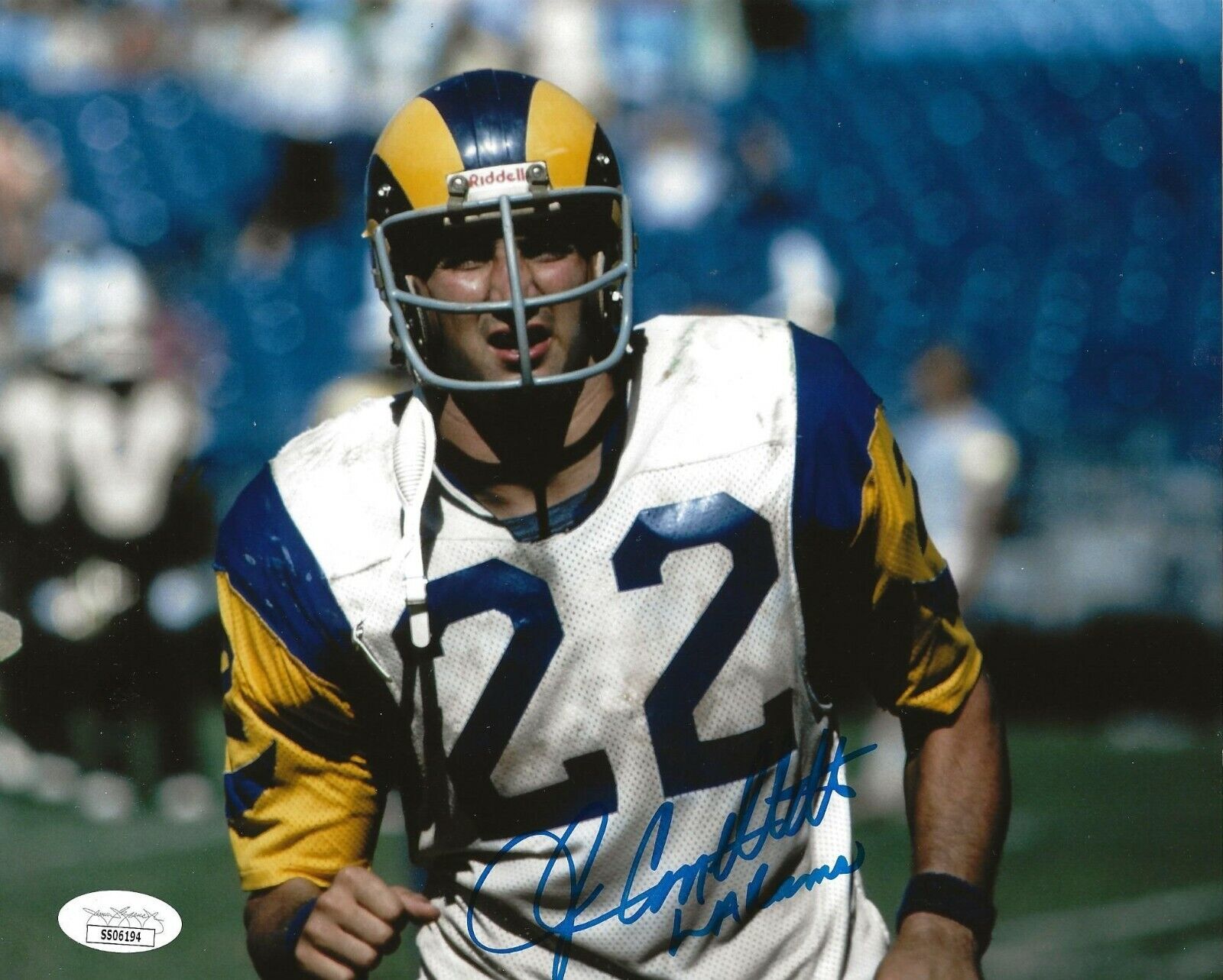 John Cappelletti signed LA Los Angeles Rams 8x10 Photo Poster painting autographed 2 JSA