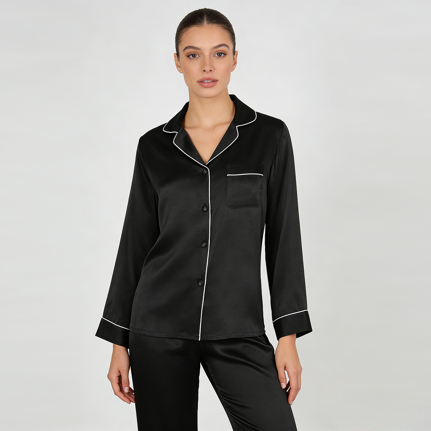 Luxury  Women's 100% Mulberry Silk Pajama Set REAL SILK LIFE