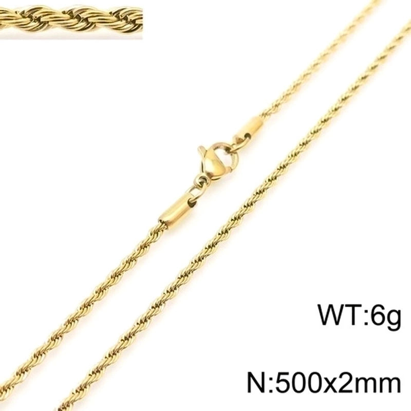 Jewelry Fashion Geometric 304 Stainless Steel 18K Gold Plated Plating Stainless Steel Necklaces