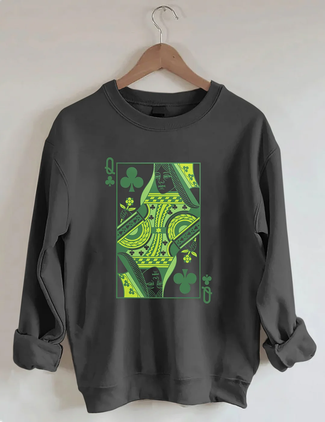 Queen Of Clubs St. Patrick's Day Sweatshirt 
