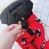 Pet Dog Clothes Fashion Printed Red Black Colors
