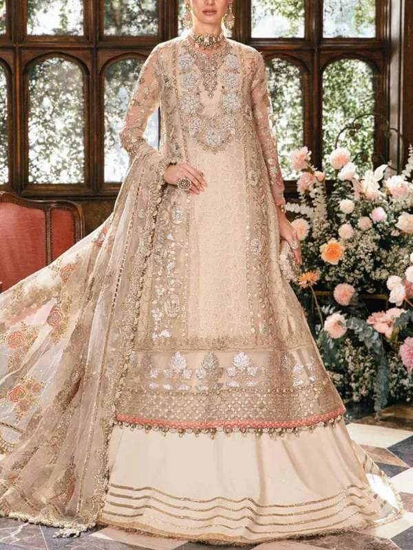 Beige Embroidery Elegant Retro Ladies Suit