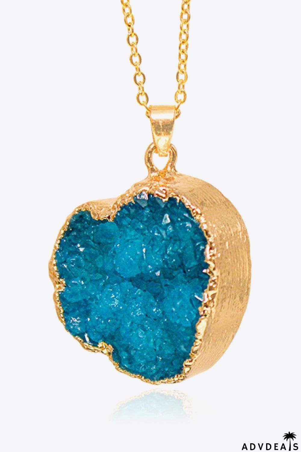 Contrast Heart Druzy Pendant