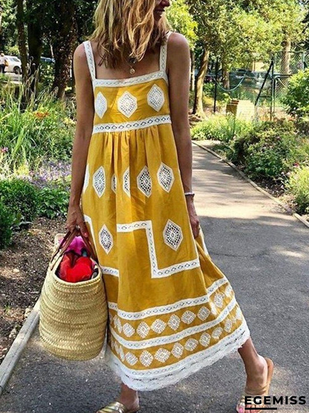 Bohemian Loose Casual Large Size Dress | EGEMISS