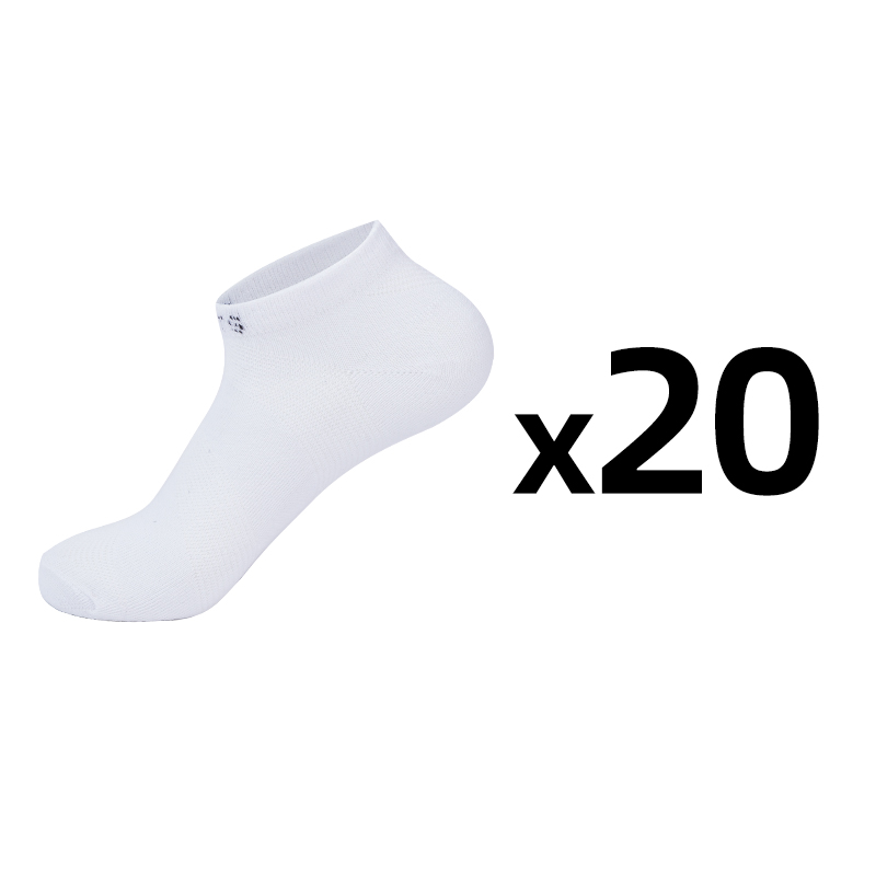 Coasfe 20 Pairs/lot Men Ankle Summer Thin Socks Breathable Cotton Sports Socks Slash Mesh Casual Athletic Cut Short Sokken New Style