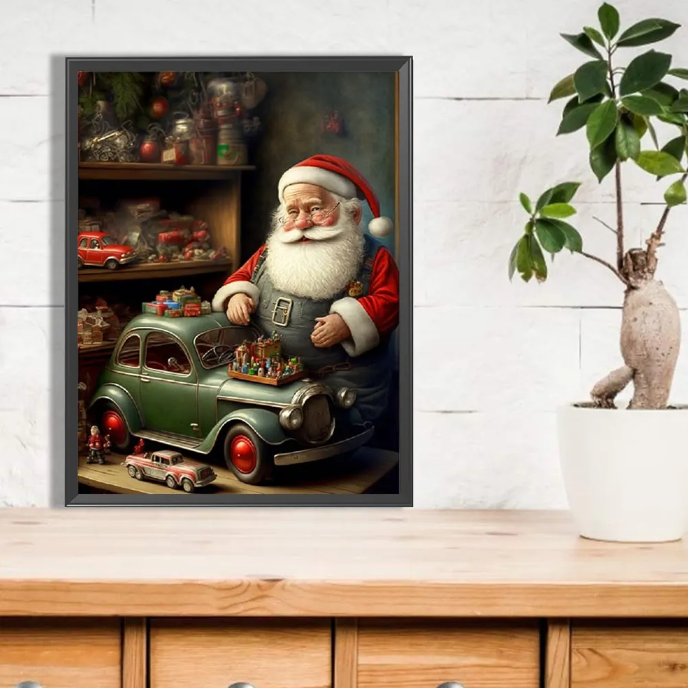 5D DIY Full Square Drill Diamond Painting Santa Kit Home Decor Art Craft 30x40cm