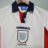 Retro 1998 Long Sleeve England Soccer Jersey Home