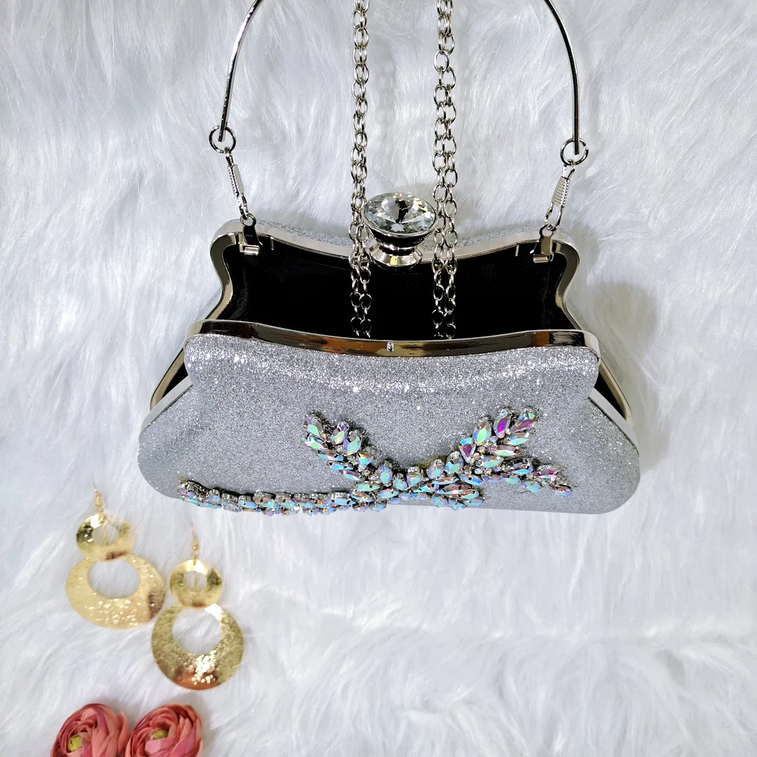 QSGFC 2022 Nigerian Fashion Mid-heel Shoes Popular Design Pointed Ladies Shoes And Bags Royal Wedding Party Shoes With Bag