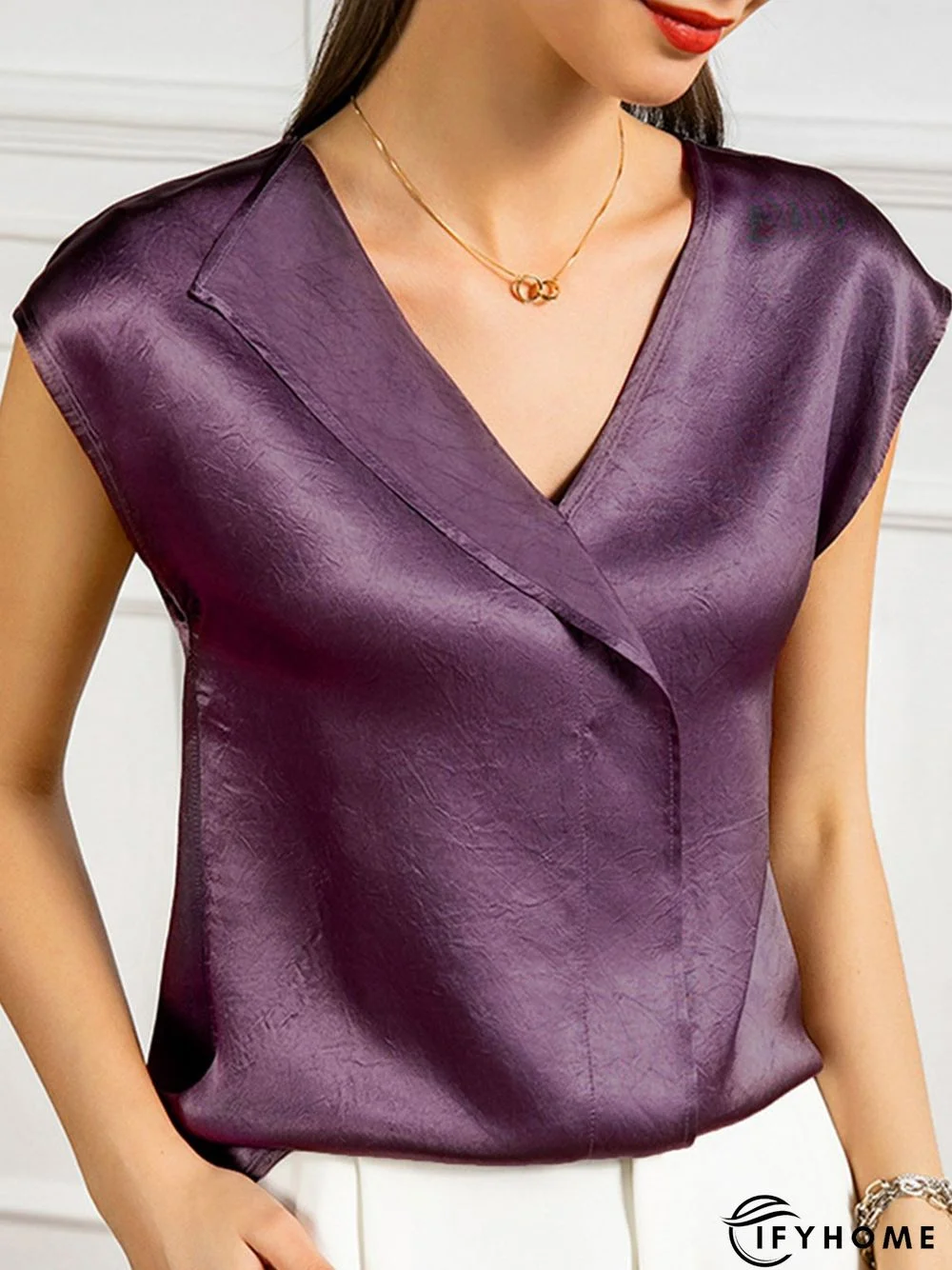 Elegant Regular Fit Solid Cap Sleeve Top | IFYHOME