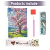 Diamond Painting -DIY Round Drill Cherry Blossoms(40x60cm)