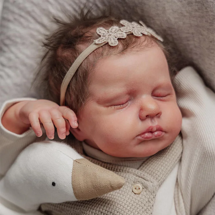 20 Inch Handmade Lifelike Silicone Vinyl White Skin Sleep Reborn Baby Girl Selena Looks Like a Real Baby