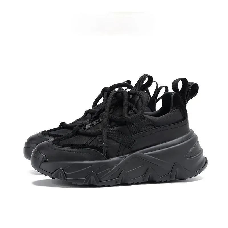 Women Sneakers Flat Platform Shoes 2021 Height Increasing PU Leather Fashion Casual Shoes Breathable Thick Bottom Ladies Shoes