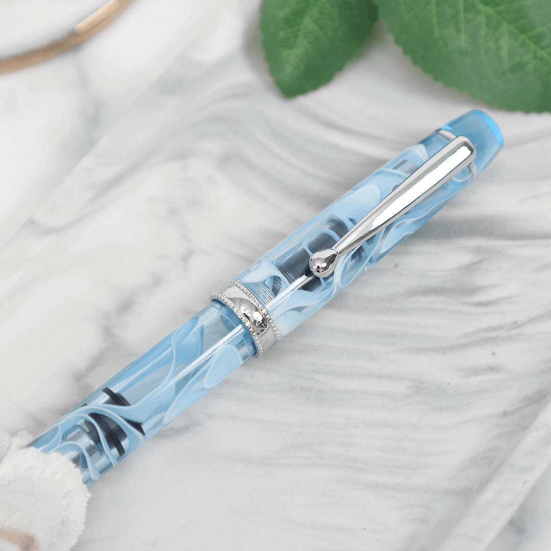 TIANZI T01 Piston-filling Fountain Pen in Skyblue_Cap